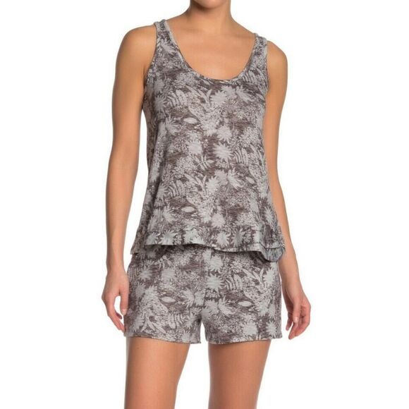 Tahari Sleeveless Ruffle Tank & Short Pajama Set - Picture 1 of 9
